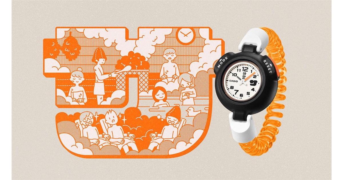 CASIO カシオ サ時計 オレンジ 新品 100度のサウナで使用できる