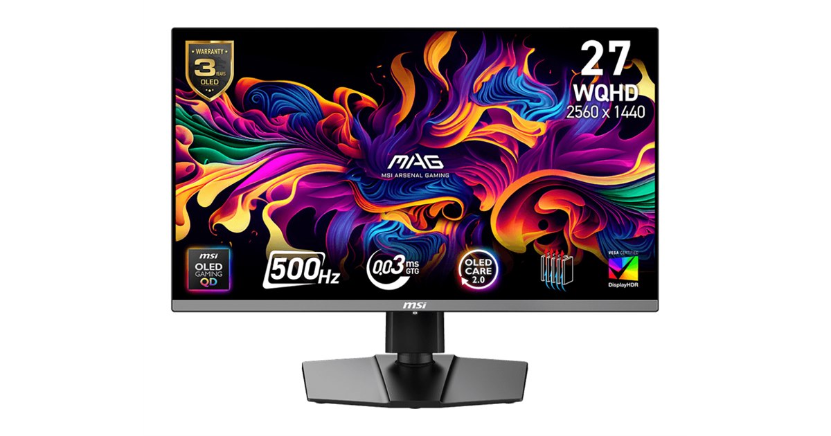 ゲーミングモニター 有機EL QD-OLED 26.5インチモニター MSI、26.5型有機ELゲーミングモニター「MAG 272QP QD-OLED X50