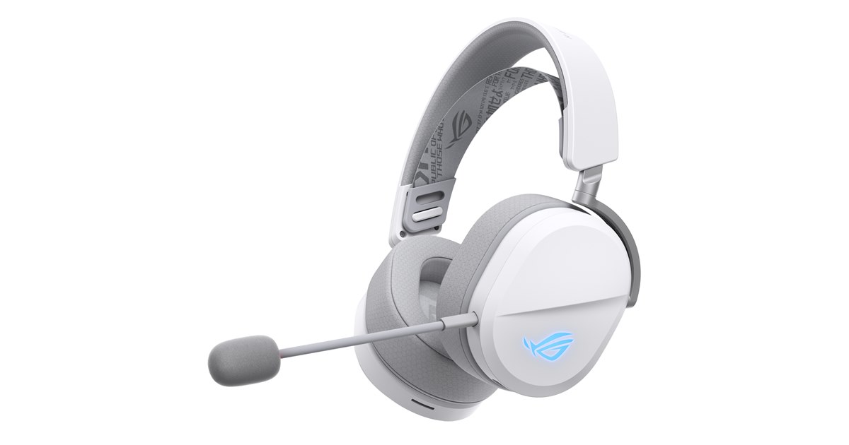 ASUS、軽量309gのワイヤレスゲーミングヘッドセットのホワイト