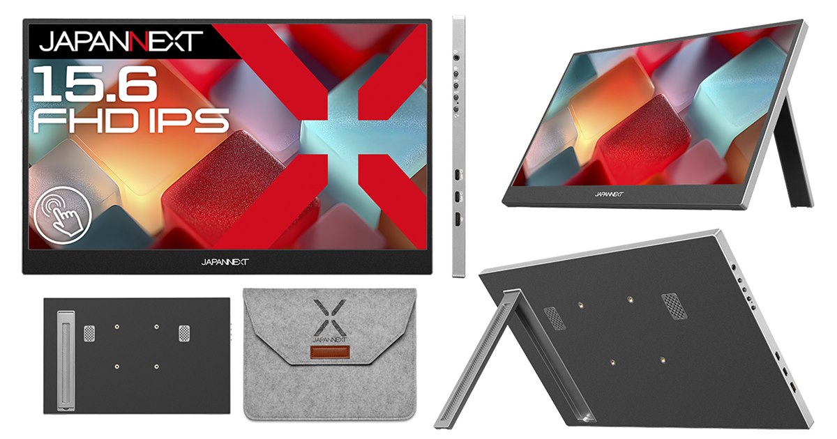 JAPANNEXT、10点マルチタッチ対応の15.6型モバイルモニター「JN-MD