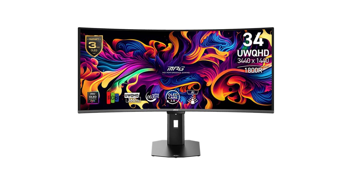 MSI 31.5インチ WQHD 曲面ゲーミングモニター 170Hz/31.5型/WQHD/湾曲な全部入りゲーミングモニター「MSI G322CQP