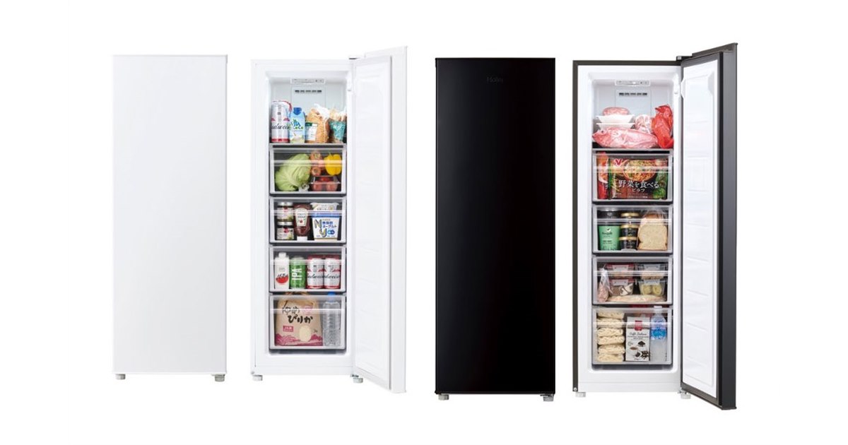 ハイアール、初めての「セカンド冷凍庫」に適した107L/87L前開き式