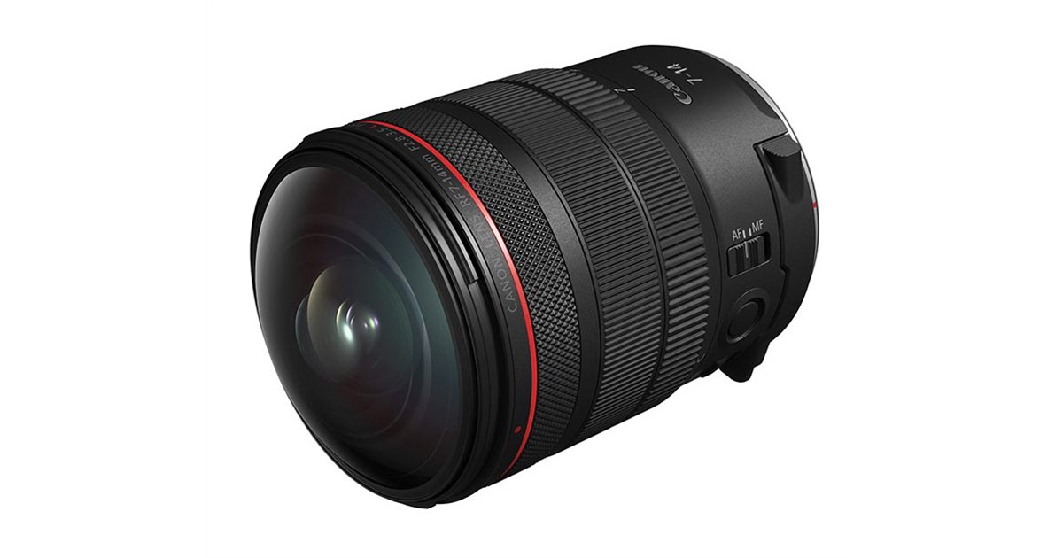 キヤノン、全周190度をカバーする魚眼レンズ「RF7-14mm F2.8-3.5 L