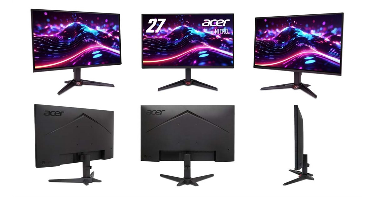 エイサー、27型WQHD144Hzと21.5型フルHD120Hzのゲーミングモニター