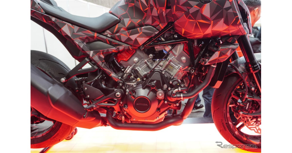 ホンダの「電子制御過給機付きV3エンジン」搭載マシンが日本初公開 