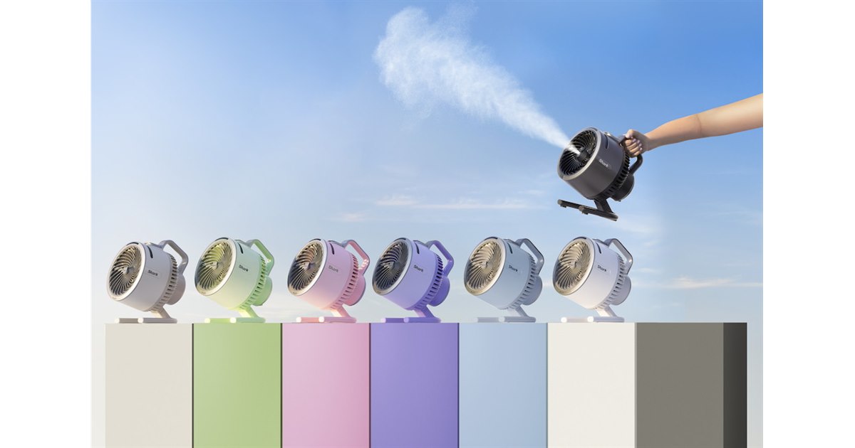 Shark、ミスト機能付きコードレスポータブル扇風機「FlexBreeze