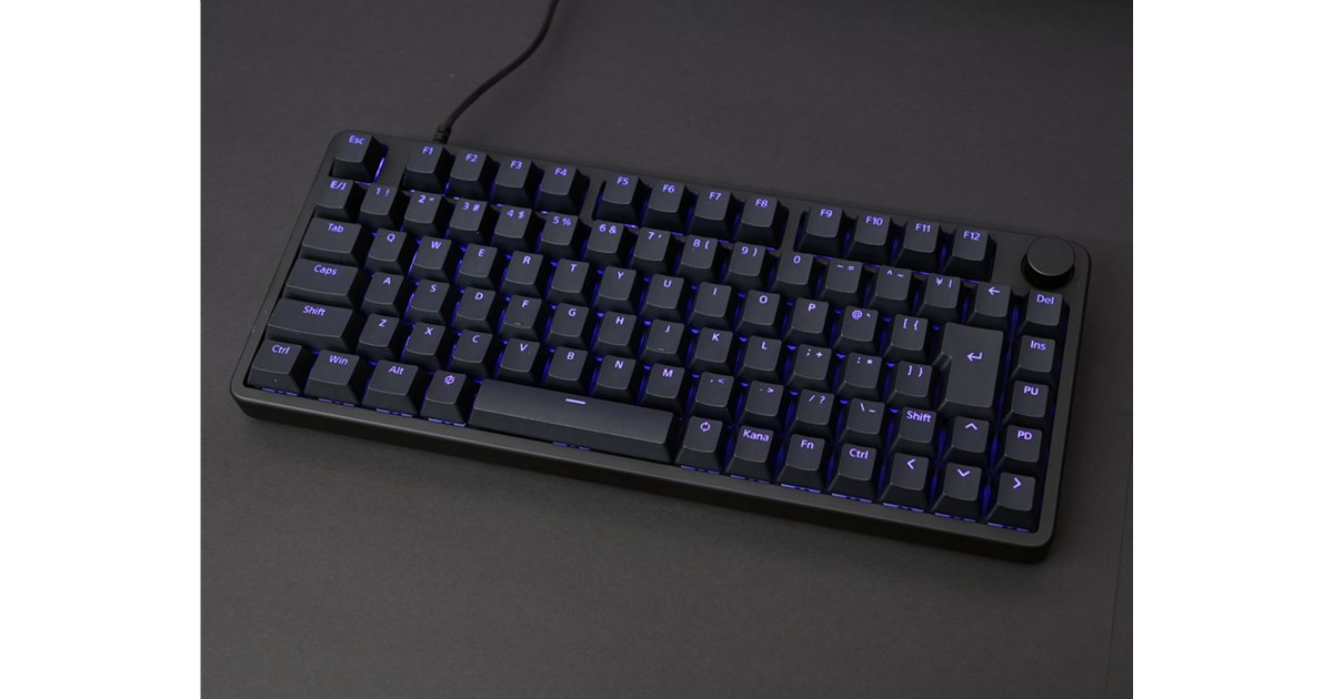ソニー、ゲーミングキーボード「INZONE KBD-H75」の日本語配列モデルを