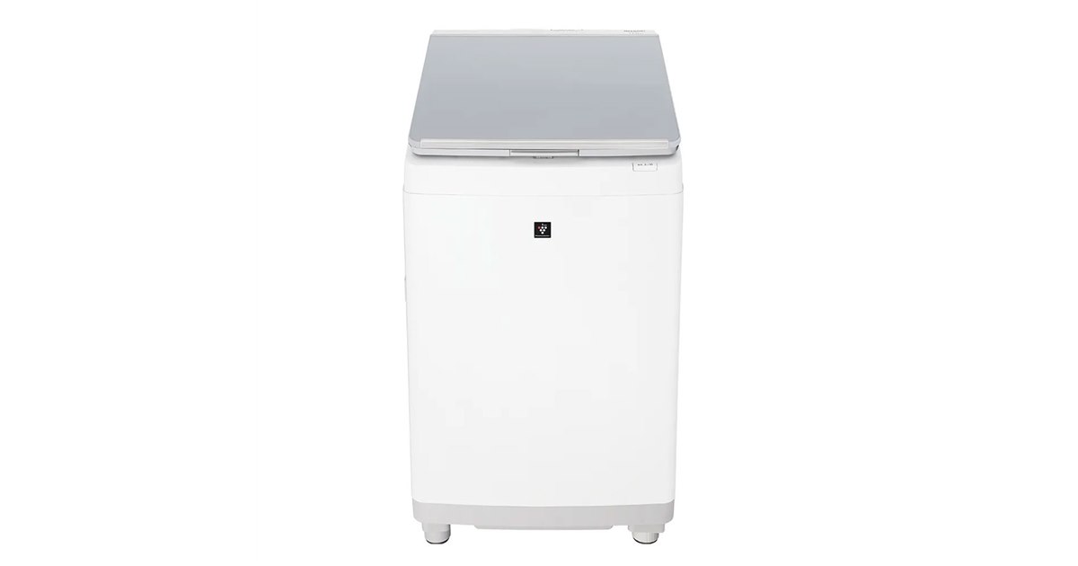 シャープ、内フタなし設計を採用したタテ型洗濯乾燥機の洗濯11kg/乾燥