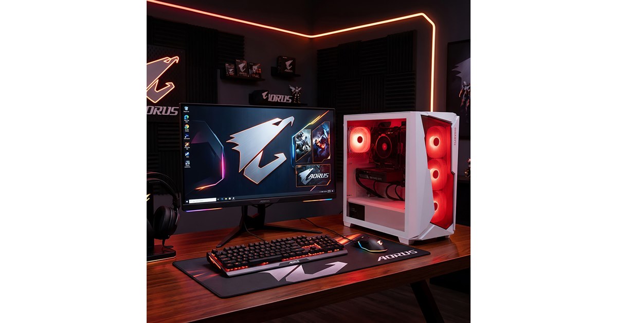GIGABYTE RGBデスクトップPC GIGABYTE、Ryzen 7 5700Xを搭載したエントリーゲーミングデスクトップ