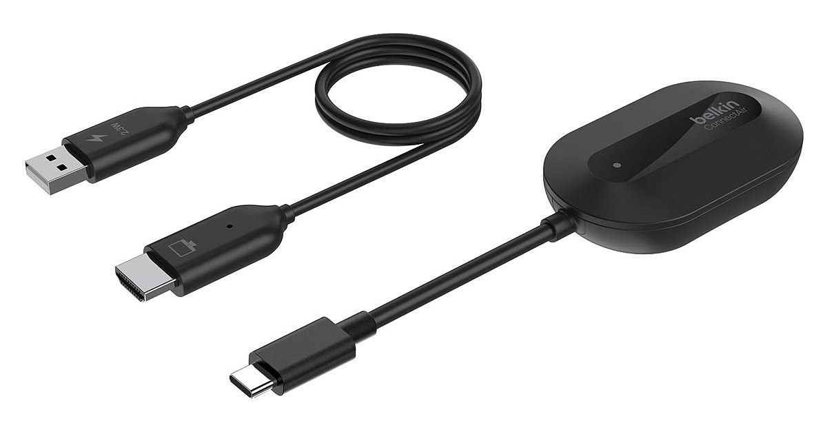 ワイヤレスHDMIディスプレイアダプタ ベルキン、最大40mに対応した「ConnectAir ワイヤレス HDMI