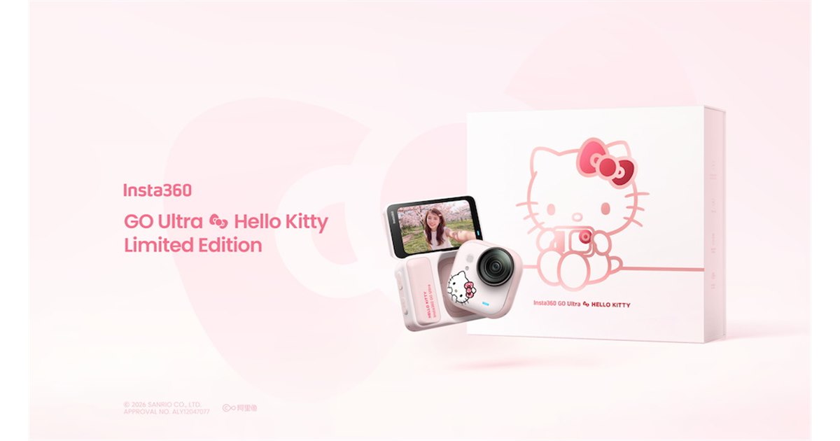 Insta360、サンリオとコラボした4Kアクションカメラ「GO Ultra × Hello