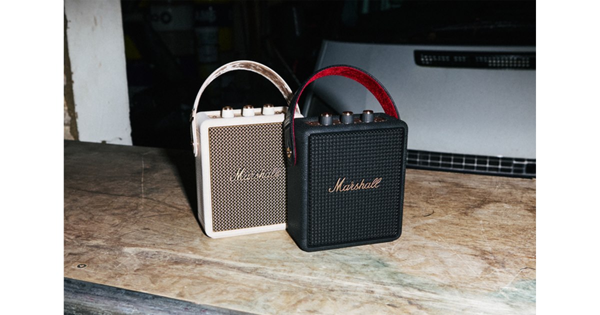 Marshall stockwell ワイヤレススピーカー Marshall、最大40時間再生やIP55防塵防滴に対応したポータブル