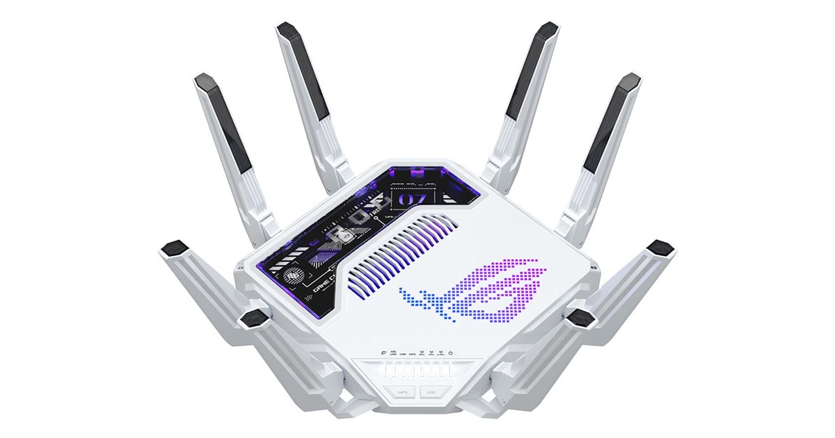 ルーター・ネットワーク機器 ROG Rapture WI-FI 7 AI ASUS、Wi-Fi 7や10GbEポートに対応したAIコア内蔵ゲーミングルーター