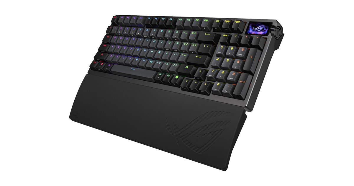ASUS、ゲーミングキーボード「ROG Azoth 96 HE Lite」にブラックモデル