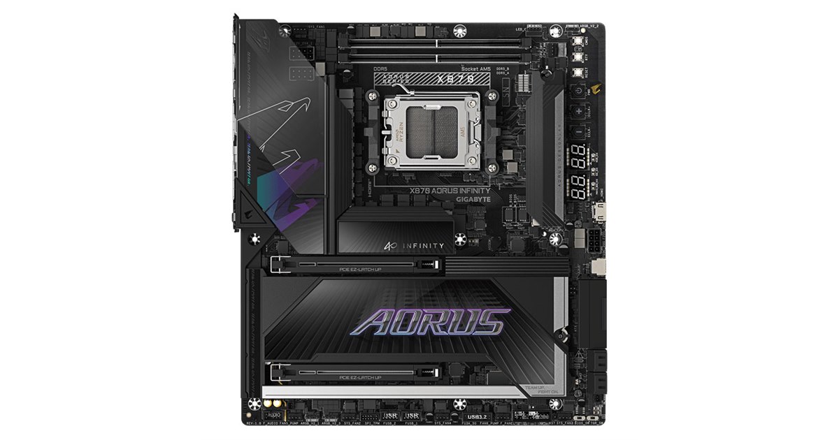 GIGABYTE、創設40周年記念のOC向けE-ATXマザーボード「X870 AORUS