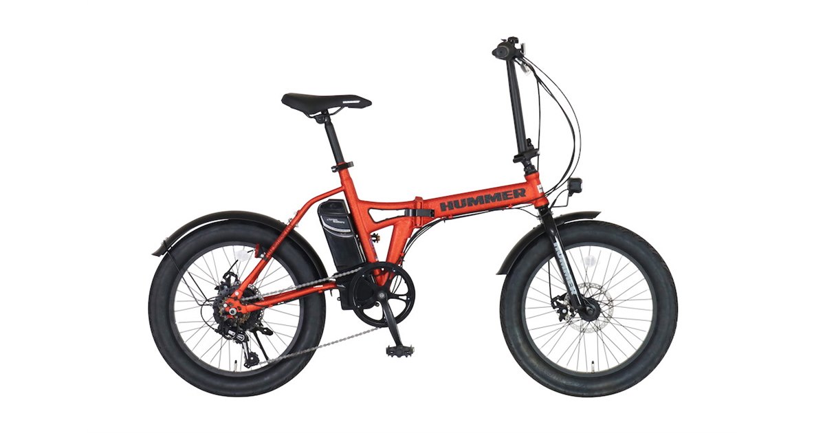HUMMER、無骨なリンクル塗装を施した20インチ電動アシスト折りたたみ