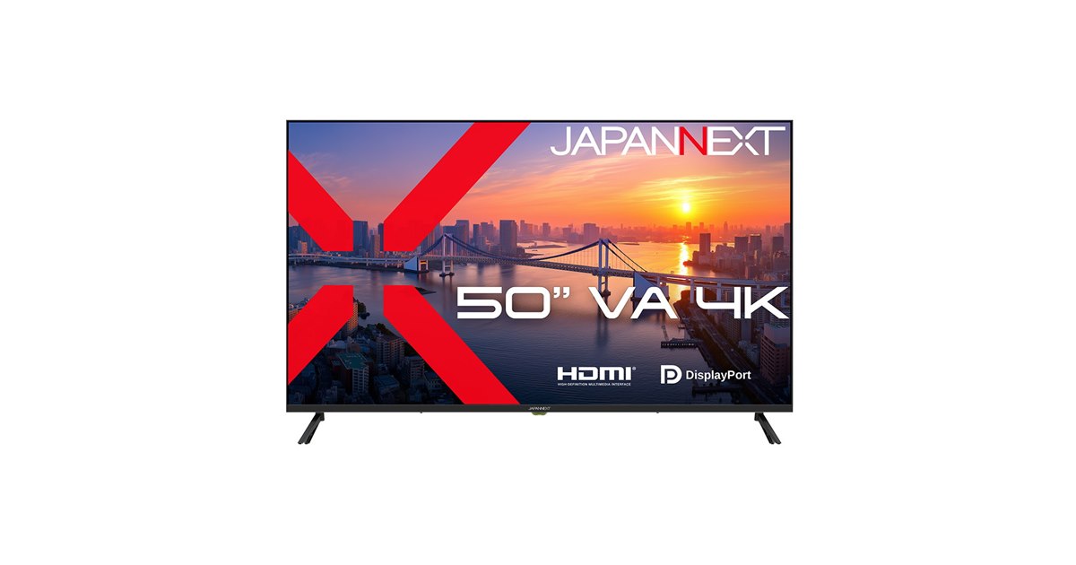 JAPANNEXT、4K解像度対応の50型VA液晶モニター「JN-V50U」 - 価格.com