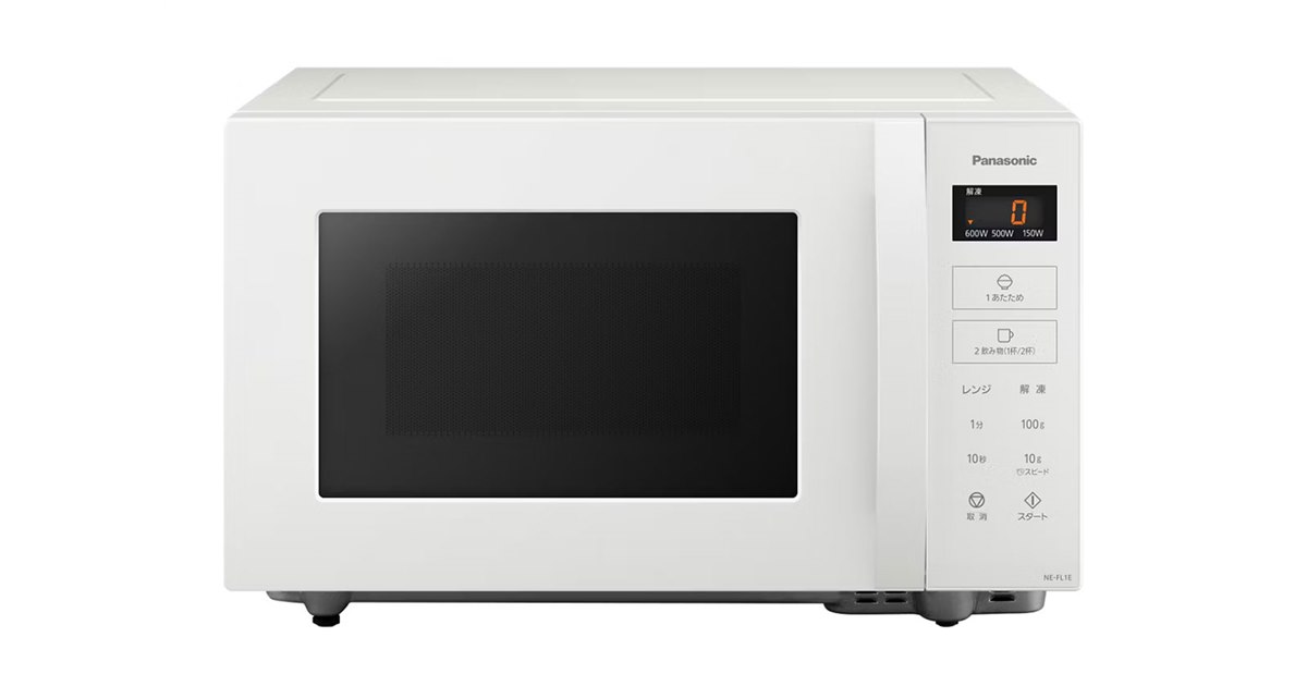 パナソニック、1000Wインバーターに対応したフラット庫内の22L単機能