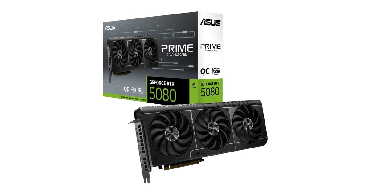 ASUS、2.5スロット設計のビデオカード「PRIME GeForce RTX 5080 EVO