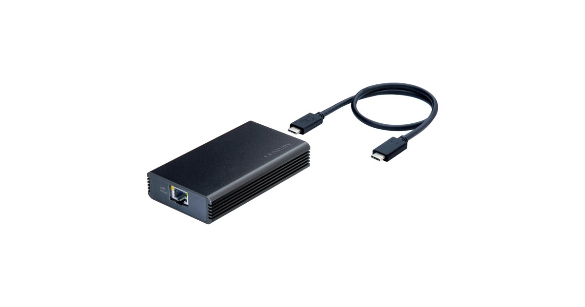 センチュリー、USB4専用設計の10GbE対応LANアダプター「USB4 10GbE LAN