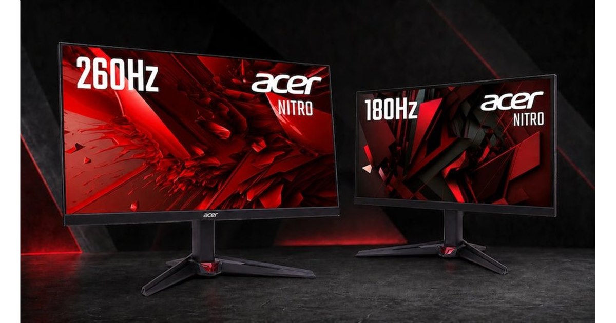 エイサー、180Hz/260Hzに対応した「Nitro」ゲーミングモニター4機種