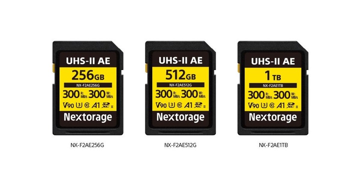 Nextorage、転送速度300MB/sのUHS-II対応SDXCカード「NX-F2AEシリーズ