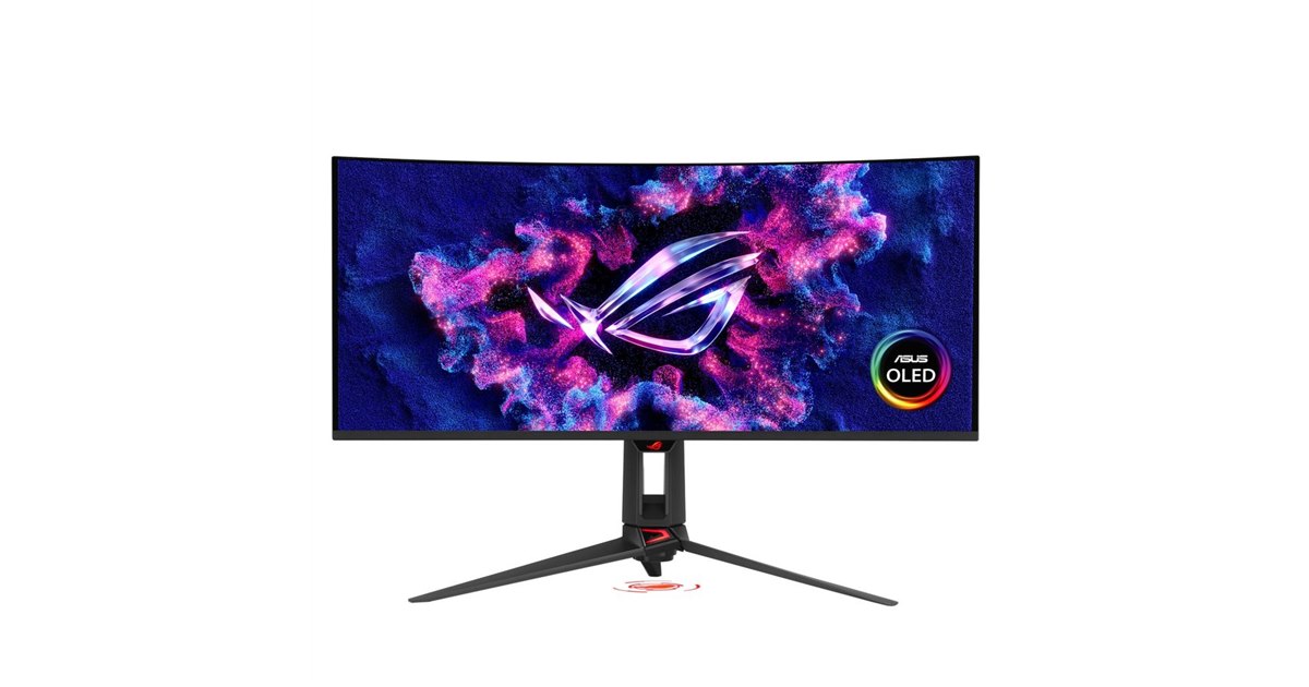 ASUS、世界初RGB OLED採用の34型湾曲ゲーミングモニター「ROG Swift