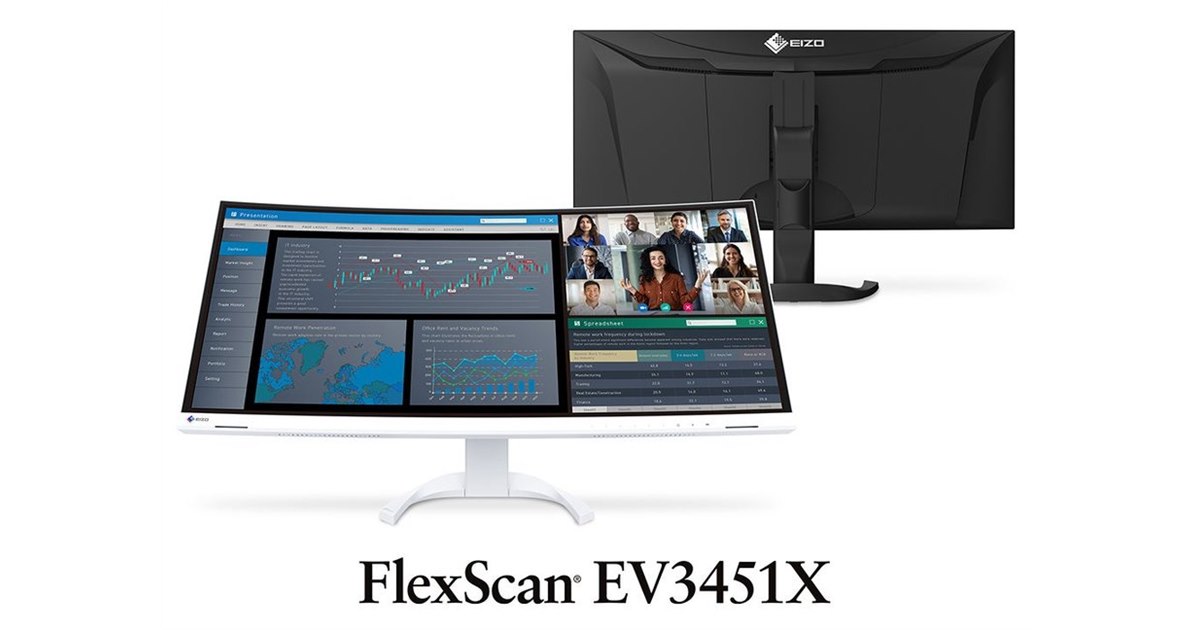 EIZO、世界初の7年間標準保証が付いた34.1型曲面ウルトラワイド液晶