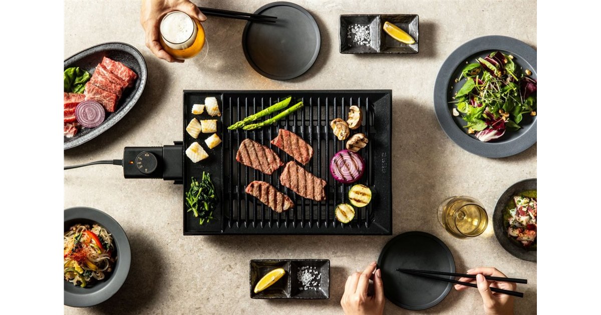 ピーコック　Peacock減煙焼肉器　WY-E130 ピーコック、3次元アーチ構造による発煙量・油ハネのカットする減煙