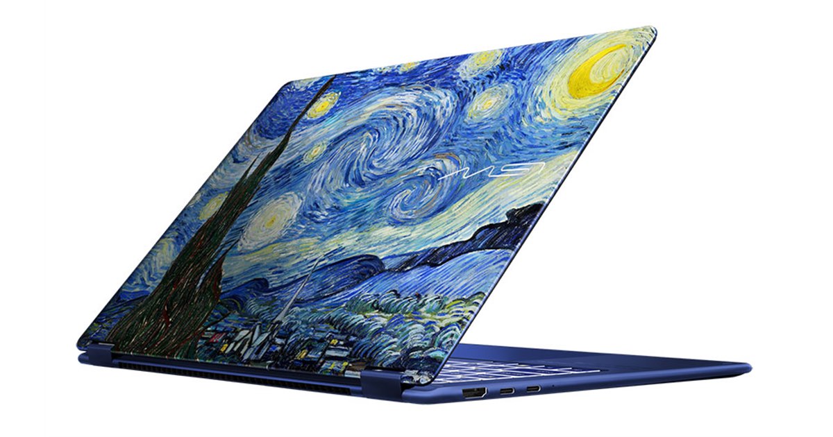 Windowsノート本体 Vsop2136 MSI、ゴッホの名画をモチーフにした14型ノートPC「Prestige 14 Flip