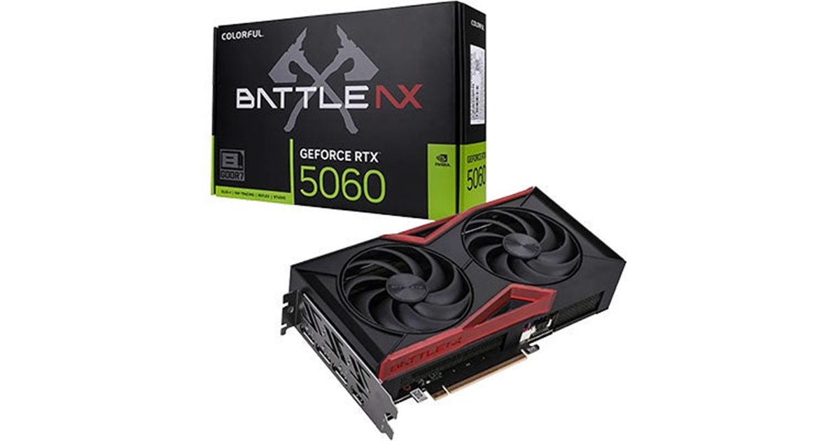 Colorful、デュアルファン仕様の「Colorful GeForce RTX 5060 Battle