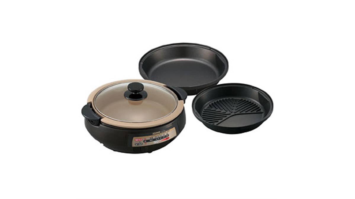 Zojirushi EP-PT30-TA あじまる 象印 グリル鍋 土鍋 象印、3種類のプレート搭載のグリル鍋「EP-PT30」 - 価格.com