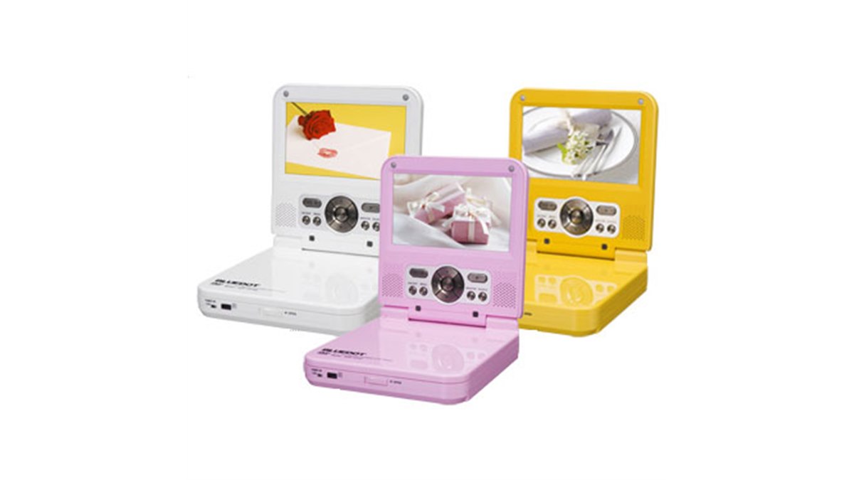 ポータルDVDプレイヤー(レトロな) レトロポータブルDVDプレイヤー EXEMODE PD-720-BK 7