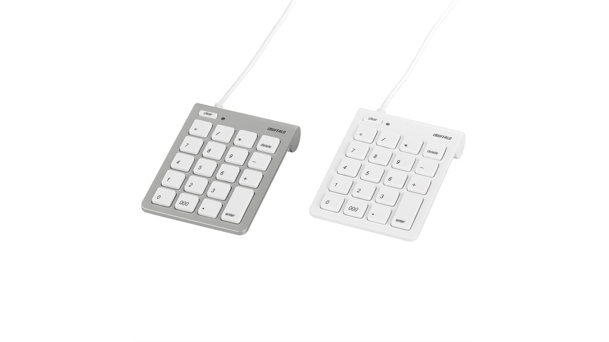 (未使用･未開封品)　iBUFFALO テンキーボード Mac用 USB接続 スリム 独立キー シルバー BSTK08MSV 7z28pnb BSTK08MSV : テンキーボード | バッファロー