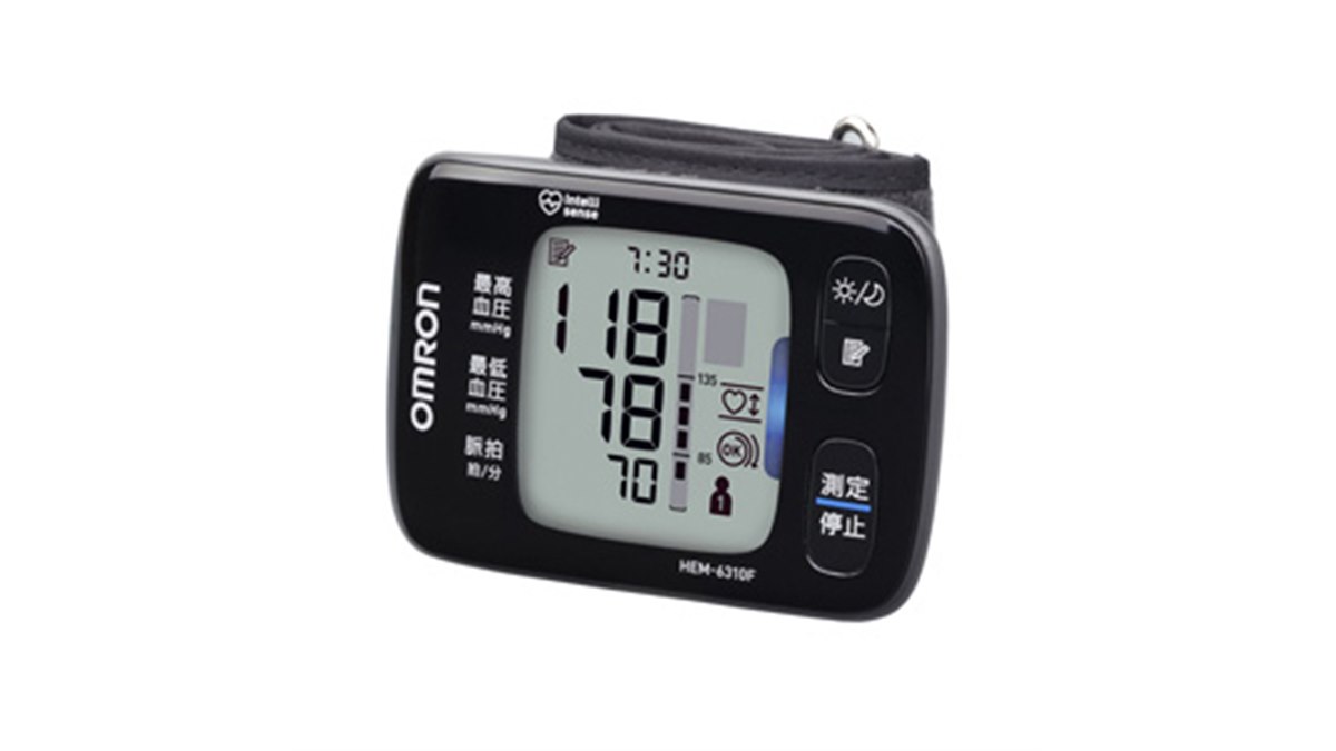 オムロン、小型・軽量化を図った手首式デジタル血圧計「HEM-6310F