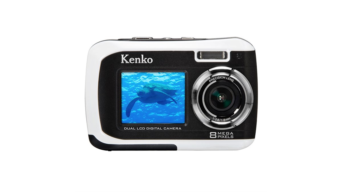 ケンコー・トキナー製　防水　自撮りデジカメ　DSC880DW 美品　動作確認済み ケンコー、前面にも液晶を搭載したデュアル液晶防水デジカメ