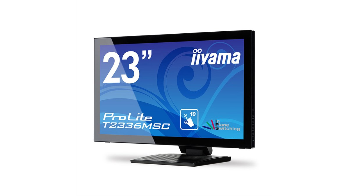 iiyama、自由度が高いスタンドを採用した10点マルチタッチ対応の