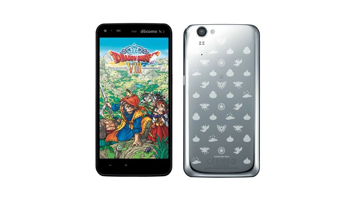 ドラクエスマホ メタルスライム（S）SH-01F docomo ドコモ、メタルスライム素材のドラクエスマホ「SH-01F DRAGON