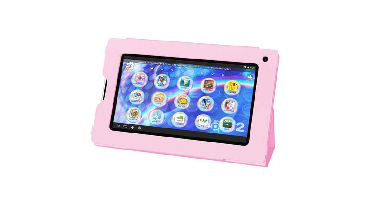 メガハウス、40以上のアプリを搭載した子ども用タブレット「tap me 2 