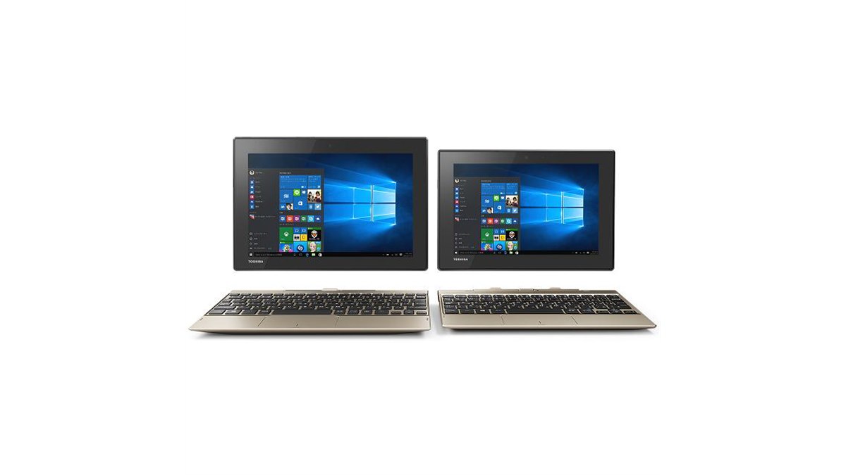 東芝、Windows 10搭載のキーボード着脱式10.1/8.9型モバイルノート