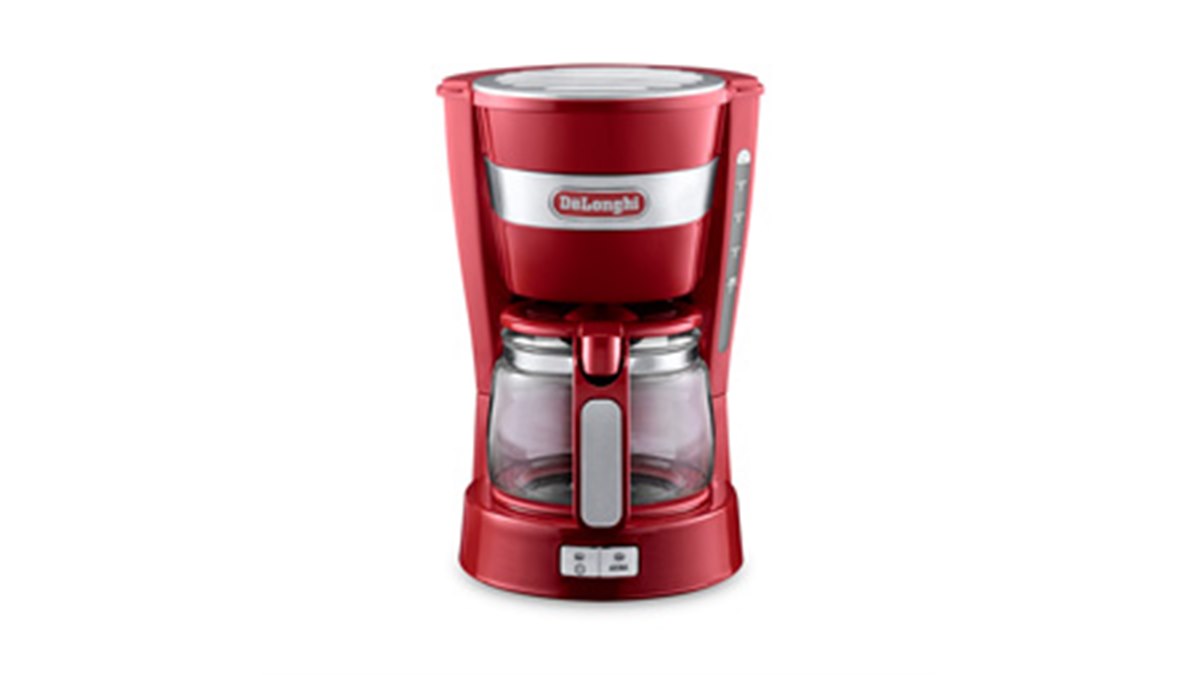 【お買い得！】DeLonghi ドリップ式コーヒーメーカー レッド デロンギ、アロマを引き出すドリップコーヒーメーカーに新色レッドと