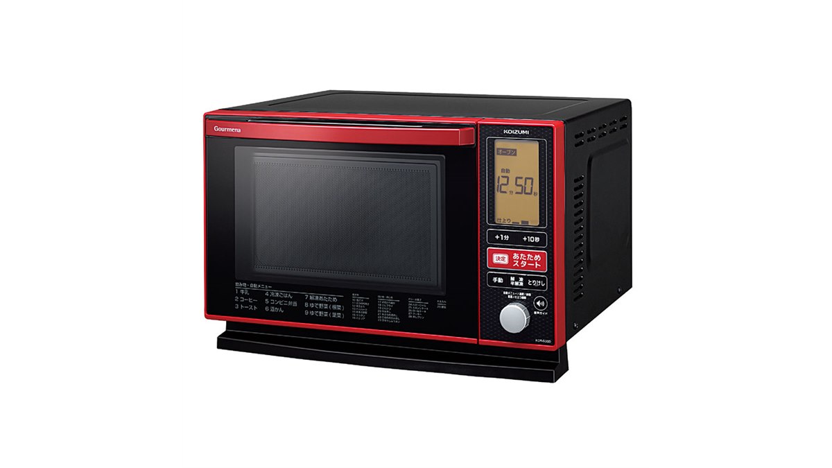 ★コイズミ 2020年製 Gourmenaオーブンレンジ KOR-1801/R★ コイズミ、音声ガイド付きオーブンレンジ「Gourmena」 - 価格.com