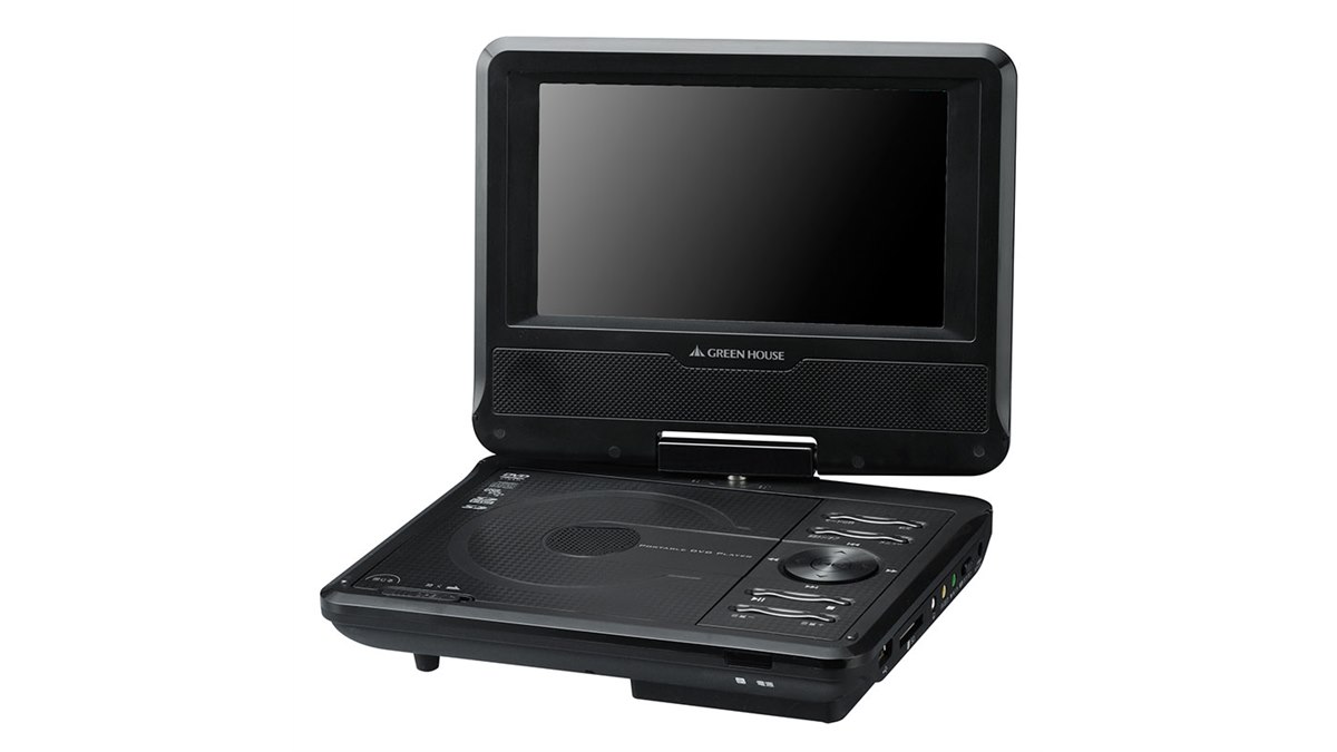 グリーンハウス、単3形乾電池でも駆動する7型ポータブルDVD - 価格.com