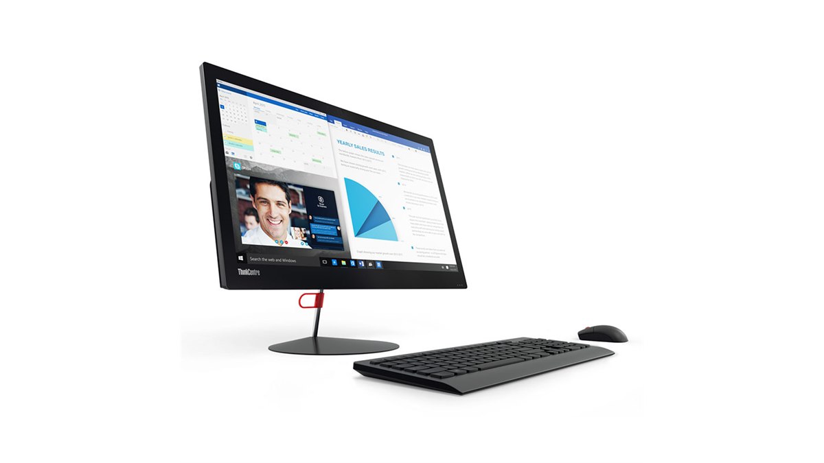 レノボ、アルミの薄型ボディを採用した23.8型液晶一体型PC