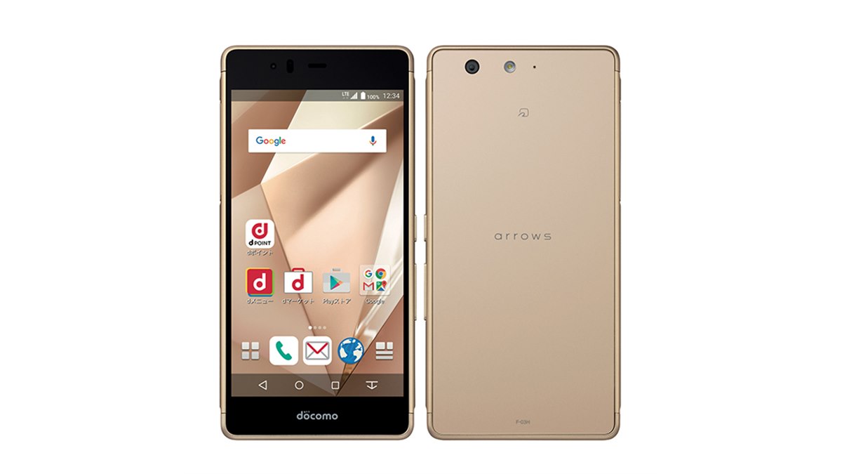 arrows ゴールドスマートフォン docomo ケース付きF03H 報道発表資料 : 「ドコモ スマートフォン arrows SV F-03H」を発売