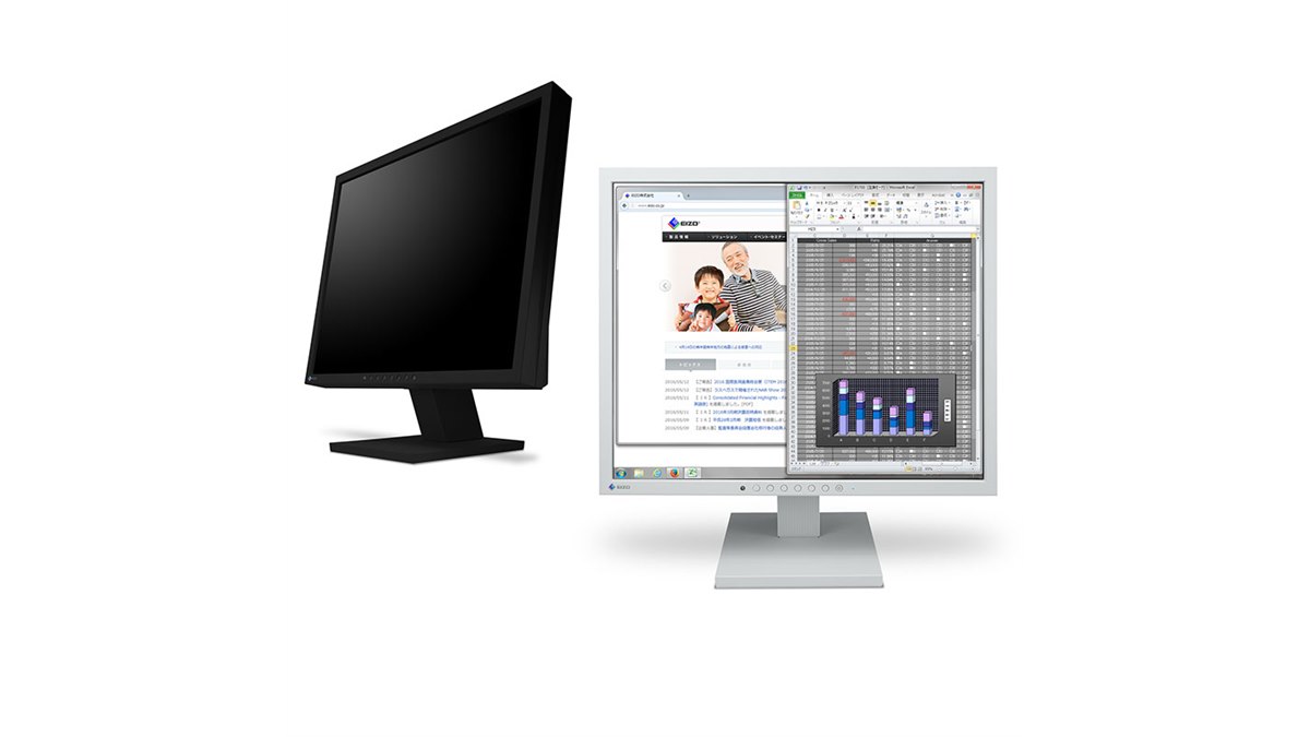 EIZO、DisplayPortに対応した19型スクエア液晶「FlexScan S1934-T EIZO、DisplayPortに対応した19型スクエア液晶「FlexScan S1934-T
