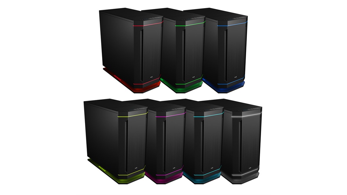 LEDライト付きミドルタワーPCケース AeroCool、7色のLEDマルチライティング搭載のミドルタワーPCケース