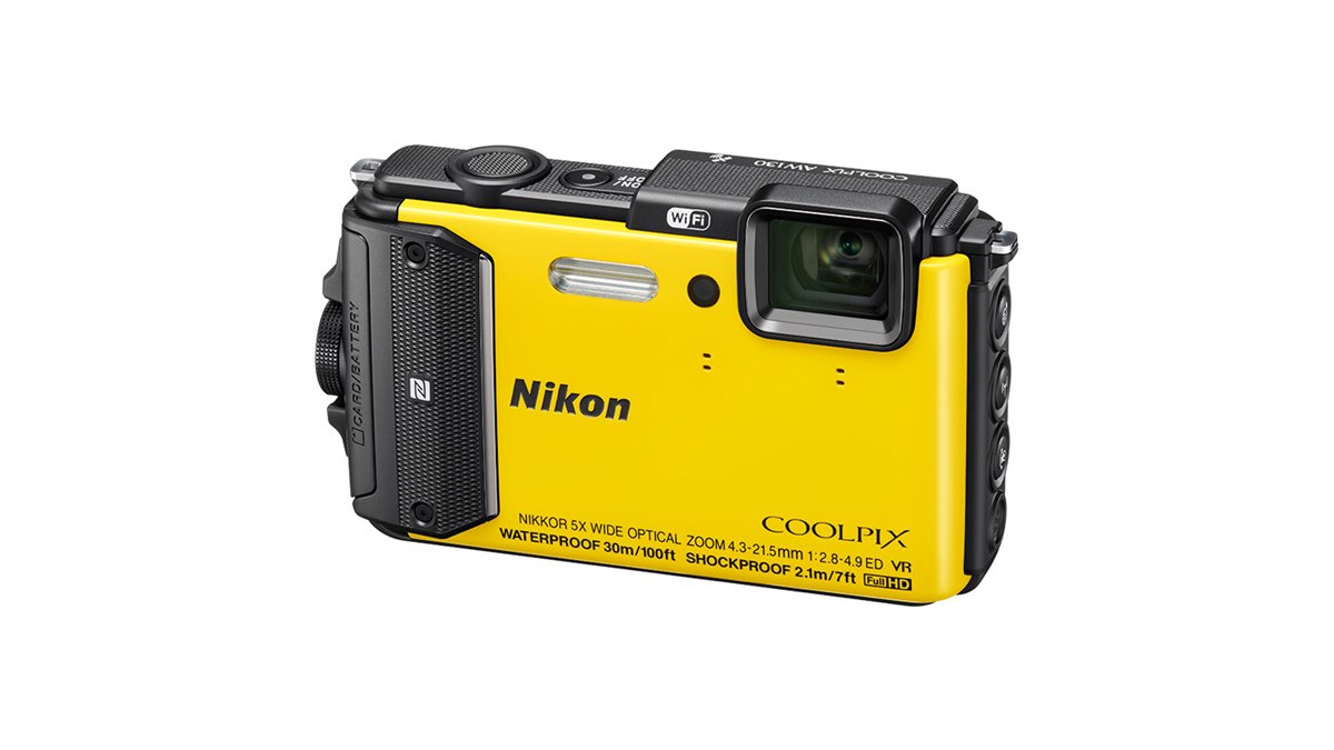 【防水・耐衝撃・Wi-Fi搭載】Nikon COOLPIX AW130 イエロー ニコン、水深30m対応デジカメ「COOLPIX AW130」に新色イエローと