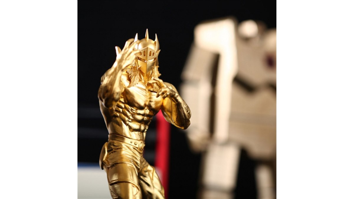 豚マスクキャラクター フィギュア ゴールド 税別18万円！ 超人ロビンマスクの息子「ケビンマスク」が純金箔