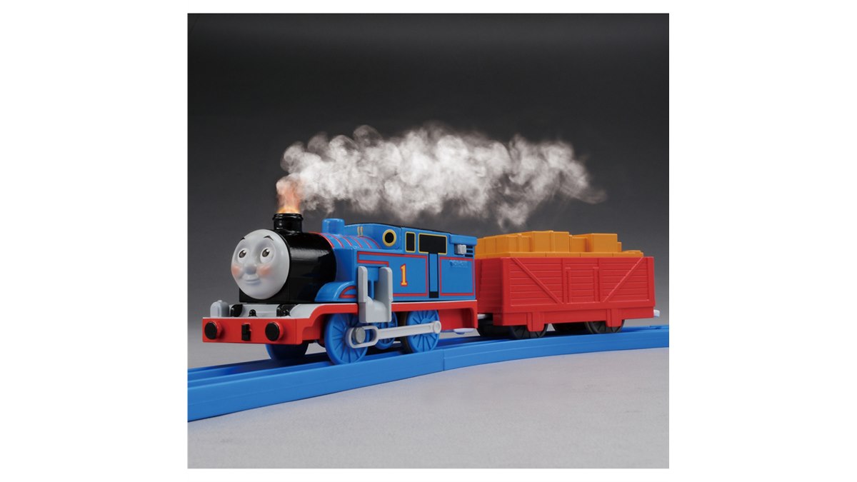 とてもパワフル！リアルな蒸気が出る「蒸気がシュッシュッ！トーマス